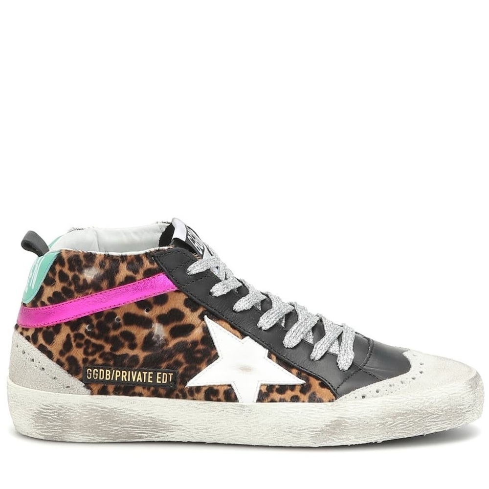 Rare Golden Goose Exclusive to Mytheresa – Mid Star Calf Hair Sneakers Size 38/8